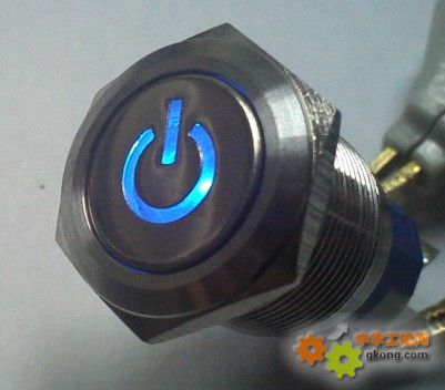电源符号带锁复位金属按钮开关-带电源符号开关 带锁金属开关 复位金属开关-